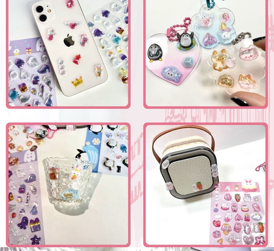 可愛らしく精巧で高品質なボンボンステッカー