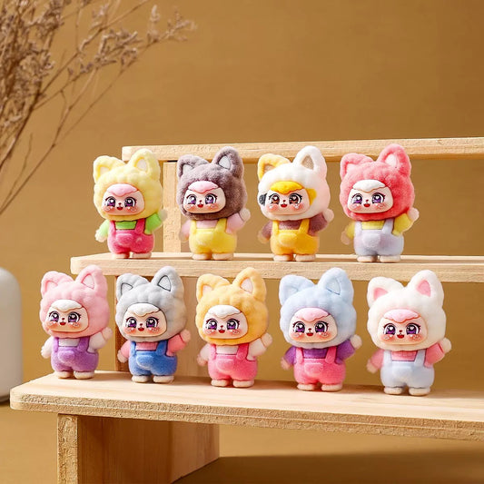 【ペアリングゲーム専用】植毛スウィートキャット梨々ミニフィギュア｜DIY キーホルダー｜デスクトップオブジェ